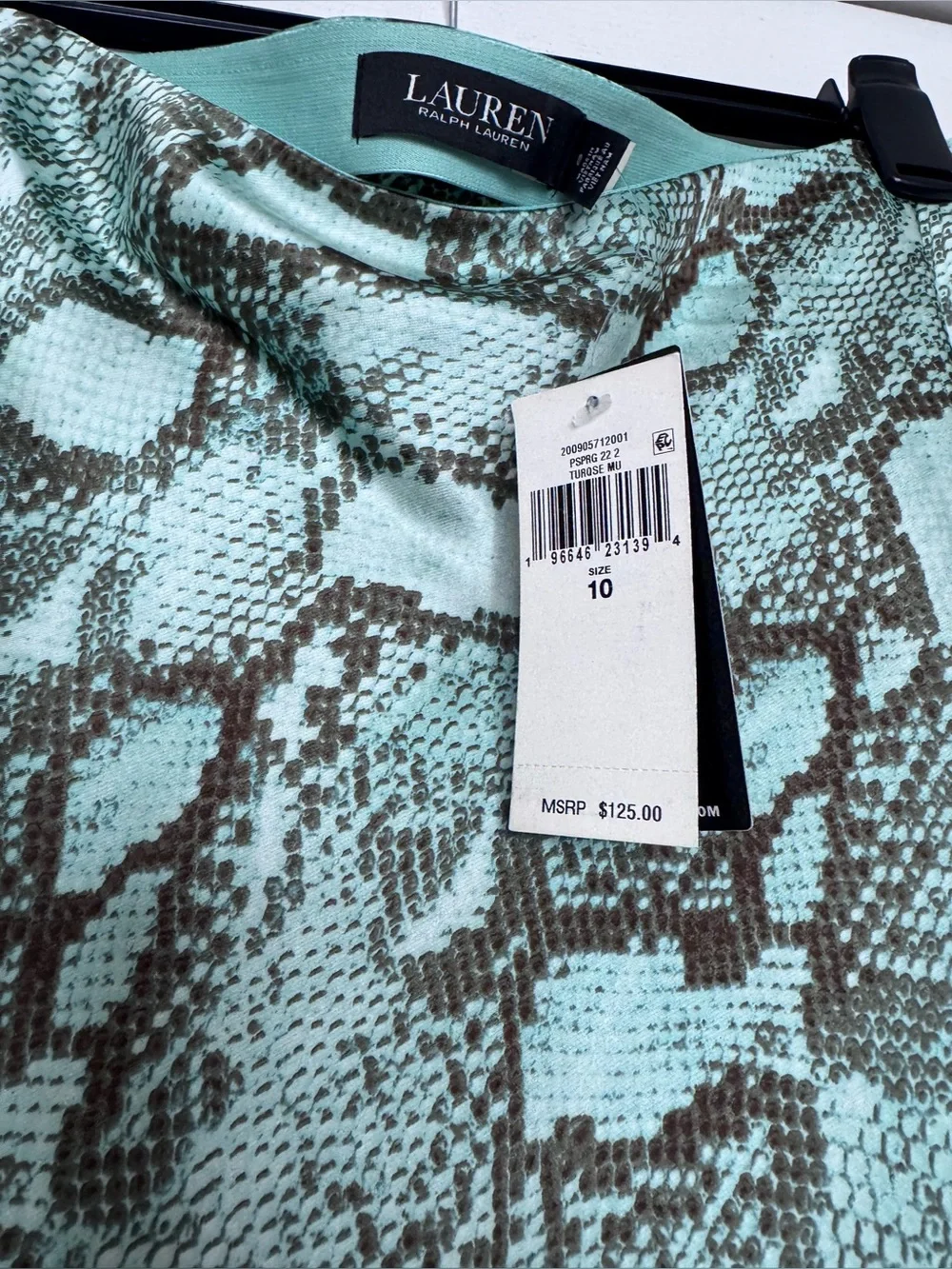 NWT Ralph Lauren Women's Satin Snakeskin Print A line Skirt 10 - Picture 6 of 6